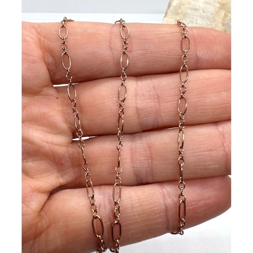 89" Rose Gold-Filled Flat Oval Long & Short Chain 5.4mm x2.7mm Jewelry Making